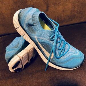 Nike Flyknit Free 5.0 rare blue colorway mens 10 US 44 EUR blue grey 9 UK